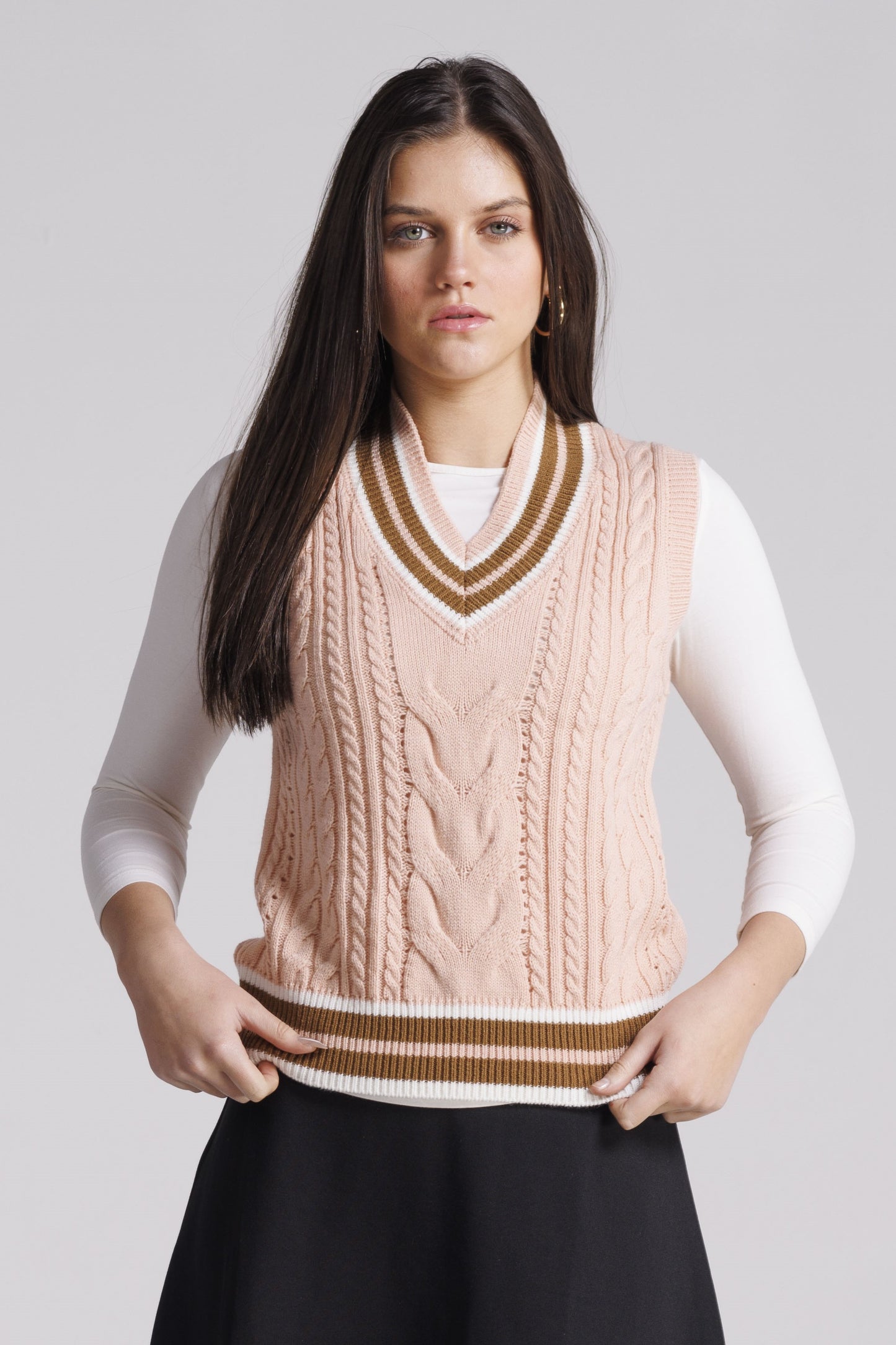 Cable Brown Vest