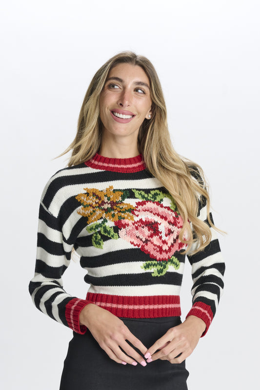 Embroidered Knitted Sweater