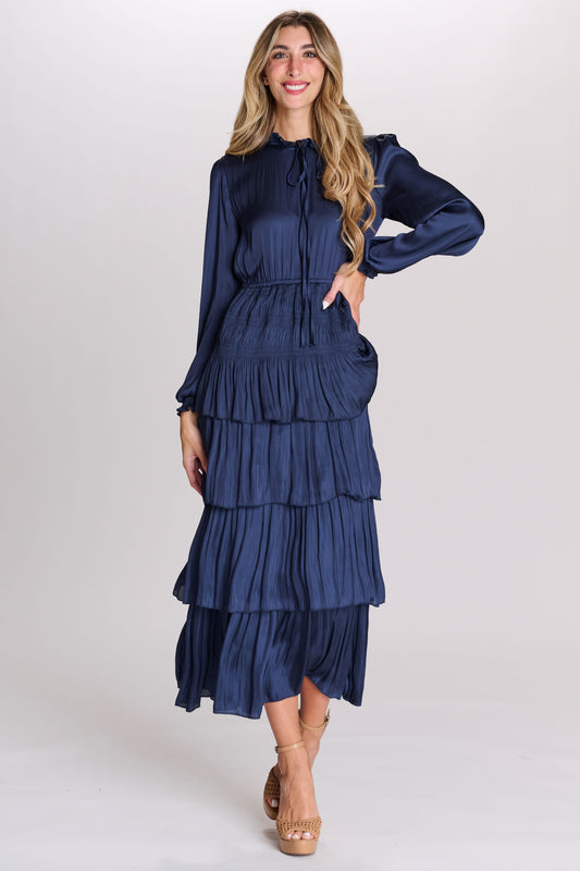 Tiered Layered Cocktail Length Dress