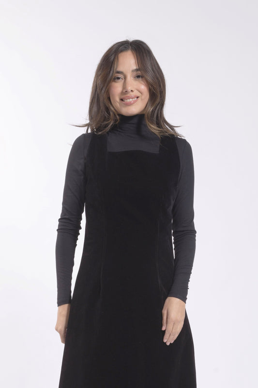 Velvet Square Neck Midi Jumper