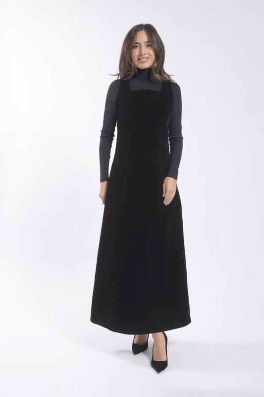 Velvet Square Neck Midi Jumper