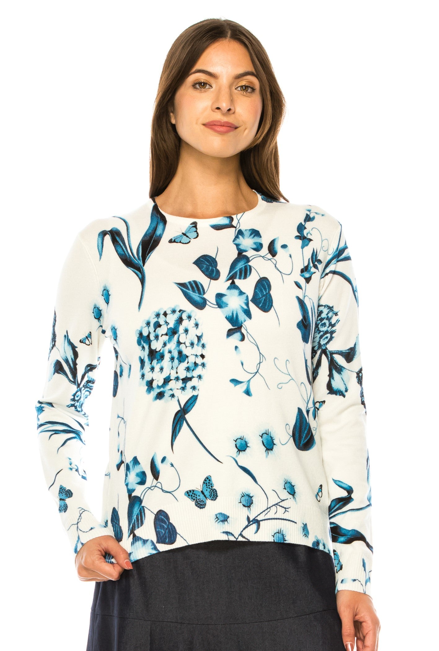 Royal Floral Sweater