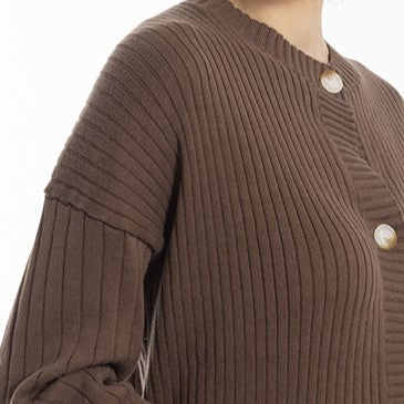 CONCEPT High-low Button down Sweater